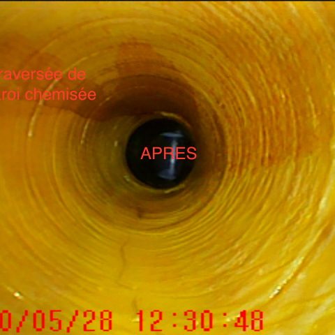 Vue après une réparation sans casse sur une canalisation par ASD Canalisation.