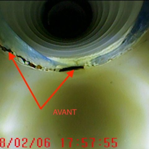 Vue avant une intervention sur une canalisation par ASD Canalisation.
