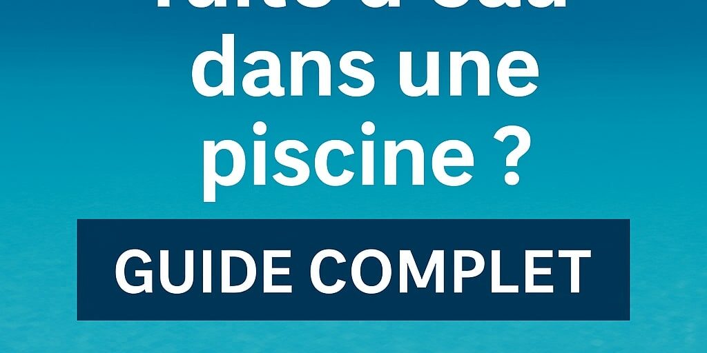 comment dĂ©tecter une fuite dâeau dans une piscine Image avec une piscine en arriĂšre-plan et le texte : « Comment dĂ©tecter une fuite dâeau dans une piscine ? Guide complet » â par ASD Canalisation.