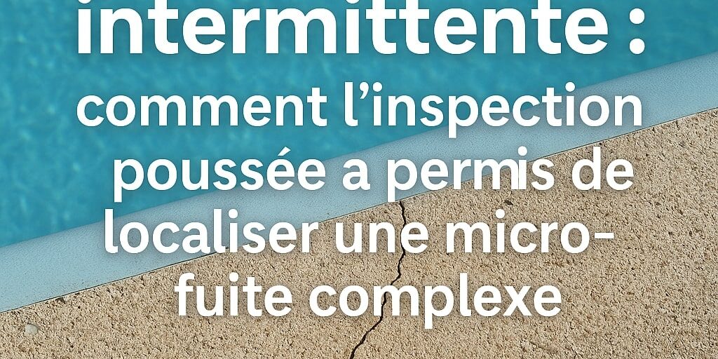 Technicien ASD analysant une fuite intermittente sur une piscine résidentielle