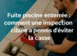 Inspection technique du circuit skimmer sur une piscine présentant deux pincements