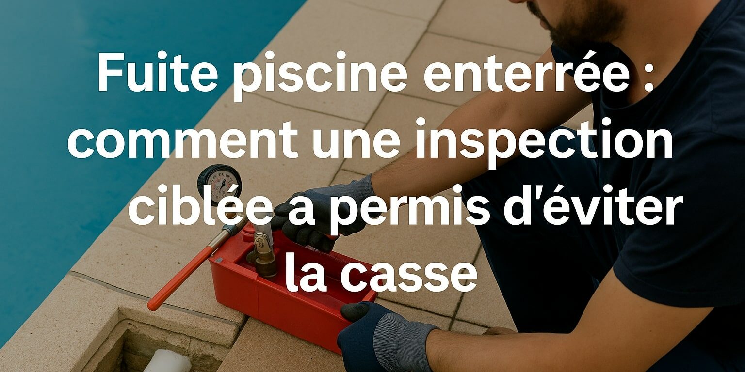 Étude de cas deux pincements et un défaut d’aspiration sur circuit skimmers Inspection technique du circuit skimmer sur une piscine présentant deux pincements